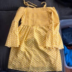 Tularosa yellow Polka dot dress